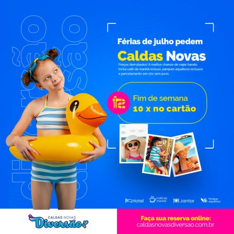Imagem representativa: Hotéis para Férias de Julho em Caldas Novas com Crianças Grátis | em até 10x sem juros