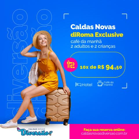 Imagem representativa: Hotel diRoma Exclusive | Em Promoção 10x de R$ 94,50 | Com café da manhã